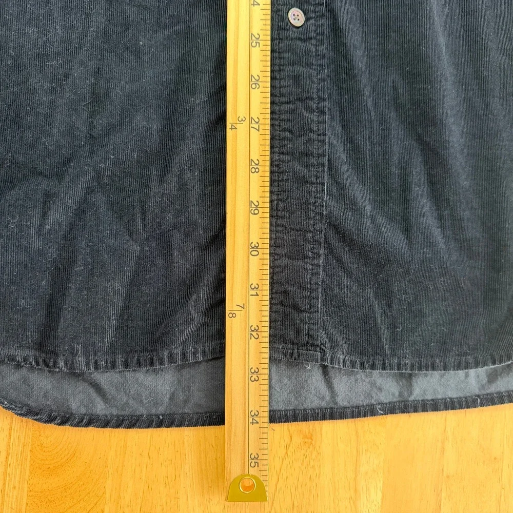 Banana Republic CORDUROY Shirt Mens XXL Cotton Long Sleeve Button Down Black